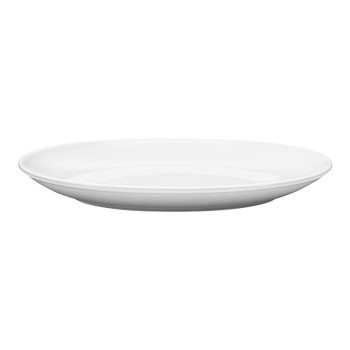 シンプルなデザインで和洋中どんな料理にも合います。ご自宅使いにも贈り物にもおすすめのアイテムです。 生産国:日本 素材・材質:磁器 商品サイズ:Φ27×高さ3.3cm 重量:約680g 仕様:レンジ使