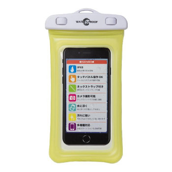 水廻りやプール・海などでスマホを使いたいときに便利な防水ケースです。 生産国:中国 素材・材質:PC 商品サイズ:225×113×17mm 仕様:対応機種:スマートフォン各種(対応サイズ:W86×H1