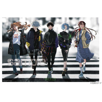 独特な筆致とカラーセンスで描かれたアートを高精細印刷により可能な限り細部まで再現。ピースをひとつずつ組んでいくことで、クールなストリートスタイルで大交差を行くシンジやレイたち5人をしっかりと堪能するこ