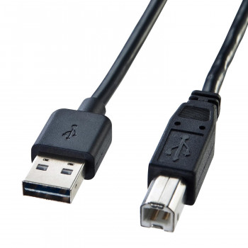 USB Aコネクタのパソコンと、USB機器(プリンター・HDD・USBハブ・スキャナなど)との接続やUSB機器同士を接続するケーブルです。USB Aコネクタ(オス)の表・裏を気にせず「両面挿せる」US