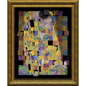 絵と額がセットになった商品です。人気の名画にカラフルなモザイク加工を施したアートです。一際目を引くモダンアートへ進化したスペシャルなアートをゴージャスなフレームにセットしました。 生産国:日本 素材・