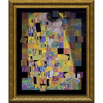 絵と額がセットになった商品です。人気の名画にカラフルなモザイク加工を施したアートです。一際目を引くモダンアートへ進化したスペシャルなアートをゴージャスなフレームにセットしました。 生産国:日本 素材・