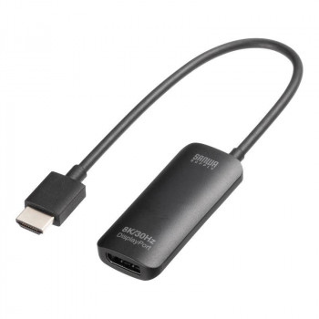 HDMI信号をDisplay Port信号に変換し、Display Port入力を持つディスプレイに映像出力することができます。8K(7680×4320)/30Hz、4K(3840×2160)/120