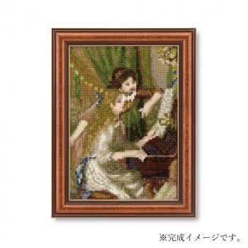 絵画の色調に合わせて多彩な刺しゅう糸で表現したクロスステッチキットです。完成したら専用のミニフレームに入れて、ご自宅を小さな美術館のように飾ってみてはいかがでしょうか。壁掛け・スタンド兼用できる専用フ