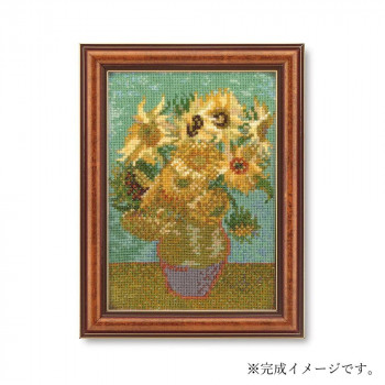 絵画の色調に合わせて多彩な刺しゅう糸で表現したクロスステッチキットです。完成したら専用のミニフレームに入れて、ご自宅を小さな美術館のように飾ってみてはいかがでしょうか。壁掛け・スタンド兼用できる専用フ