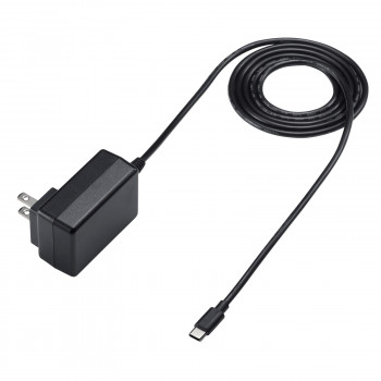 USB Type-C端子搭載のタブレット、スマートフォンなどを充電できるUSB Type Cケーブル一体型のAC充電器です。最大5V/3Aまでの出力に対応した高出力タイプです。USB Type-Cケー